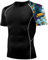 Men's Rash Guard Shirts UPF 50+ UV Short Sleeves Compression Swimming Shirt Jiu Jitsu BJJ Sports Fitness Gym Tops, Black-006, XXL