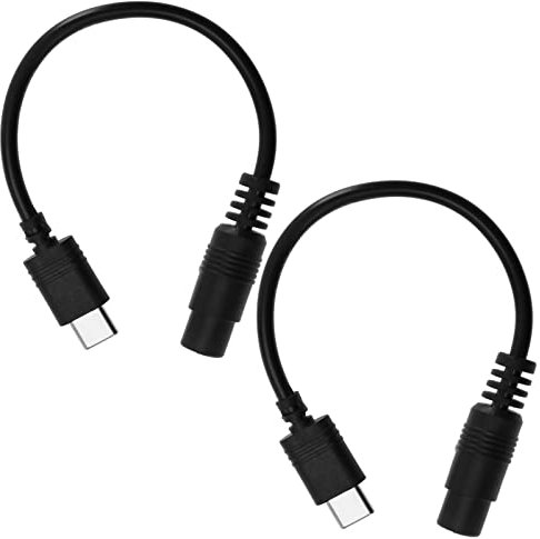 Create idea 2PCS Type C Male to DC 5.5x2.1mm Female Converter Power Charge Cable Adapter Connector for Laptop DVD Player Bluetooth Audio DC 5V-12V Power Supply 15cm