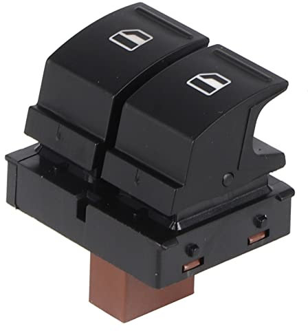 Auto Skod a Window Interruptor de Doble botón, Negro DC 12 V, Interruptor de botón eléctrico para Ventana Skod a 2 Roomster, 1Z0959858 + Interruptor de Ventana