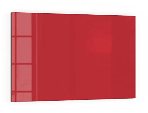 DEQORI Küchenrückwand Glas | Unifarben - Rot | 60x40 cm | Bad- oder Herd-Rückwand | Herdblende Spritzschutz für Küche & Badezimmer | moderne Deko für Fliesenspiegel