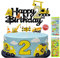 Tortendeko Junge 2. Geburtstag Bagger Cake Topper Geschenk 13 Stück + 2 Bagger Sticker Kinder (2)