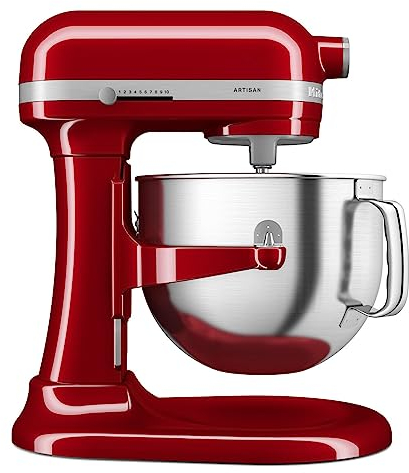KitchenAid Artisan Standmixer mit Ausziehschüssel, Empire Red, 6,6 L