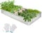 COSTWAY Metal Raised Garden Bed, Oval/Rectangular Elevated Planter Box Kit with Open Bottom, Indoor Outdoor Vegetable Fruit Flower Herb Growing Box (Rectangular, Silver, 240 x 120 x 30cm)