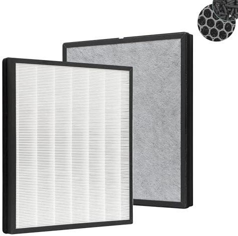 HE401 HEPA Replacement Filter for Shark Air Purifier 4 Replacement Filter, compatible with Shark Air Purifier 4 HE401 HE402 HE405 HE400, H13 True HEPA Filter for Shark HE4FKPETk, 1 Pack