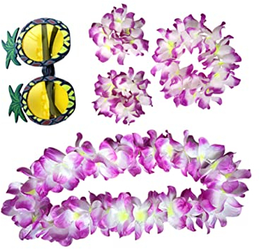 PACKOVE Make-up-Brille 5st Schnapsgläser Ananas-brille Hawaii-kopfschmuck Lustige Brille Ananas Brille Hawaii-armband Hawaii-girlande Party-brille Vierteiliges Set Bankett Bilden Violett