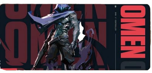 AVIMYA Valorant XL Speed Gaming Mouse Mat Mouse Pad - Extra Large 800 x 300mm - Washable Mousepad with Non-Slip Rubber Base - Smooth Cloth Surface(Omen) (800 * 300 * 3mm)