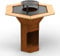 Barbecook Barbacoa de leña Nestor Original brasero de exterior con plancha, mesas laterales y parrilla elevada de acero corten, 128x120x120cm