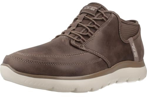 Skechers Herren Summits Siegul Sneaker, Chocolate Suede/Trim, 41 EU