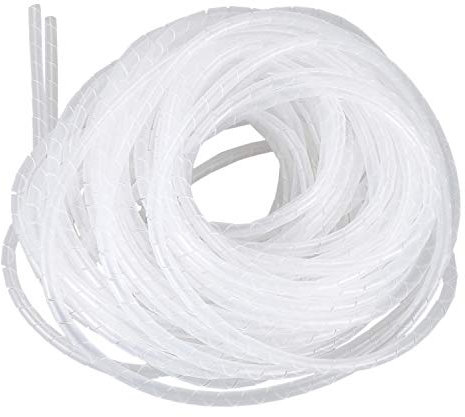 Eighosee Kabel-Organizer, Wickelband, 6 mm Durchmesser, 15 m Länge, Weiß