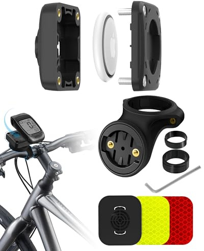 Fahrrad Halterung Kompatibel mit Garmin GPS Fahrradcomputer, Fahrradhalterung für Smart Tag, Tag Fahrrad Adapter Anti-Diebstahl Fahrradhalter Zubehör Kompatibel mit Mountainbikes, Rennräder