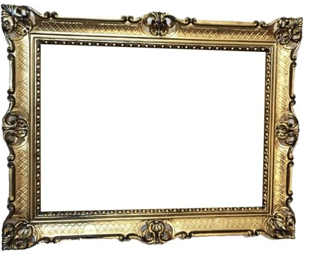 Generisch BILDERRAHMEN Barock 50x70 cm Prunk Rahmen Antik Fotorahmen 70x90 cm Gemälde Rahmen hochzeitsrahmen Werbetafel (Gold/Schwarz)