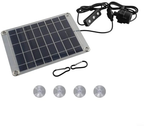 Kits de pompe à panneau solaire, kits de pompe à panneau solaire portable pour piscine 10 W pompes d'aquarium avec volume réglable, pour jardin, cour, aquarium