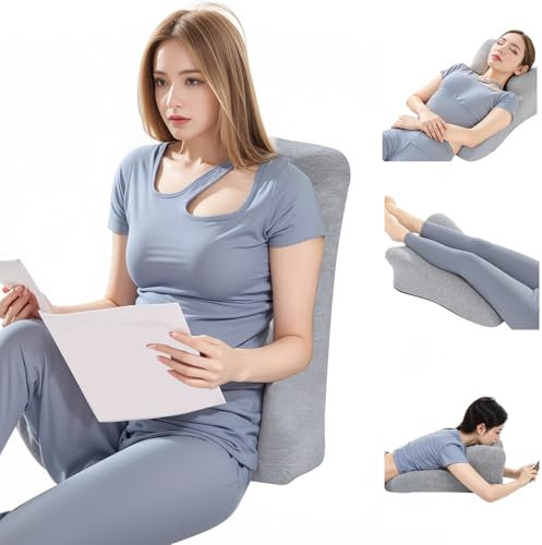 LPQCccY Cuscino cuneo letto, Multi-funzione cuscino cunei letto, Cuscini di supporto per sedersi nel letto, Lettura, Dormire, Supporto per le gambe