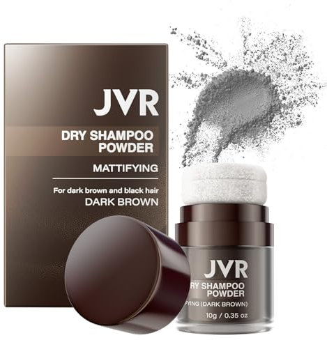 Trockenshampoo Puder, JVR Volumen Puder Haare, Dry Shampoo Powder Gegen Fettende Ansätze, Frische Kick zwischen den Haarwäschen, Sofortige Frische und Volumen mit Matt-effekt, ohne Rückstände 10g