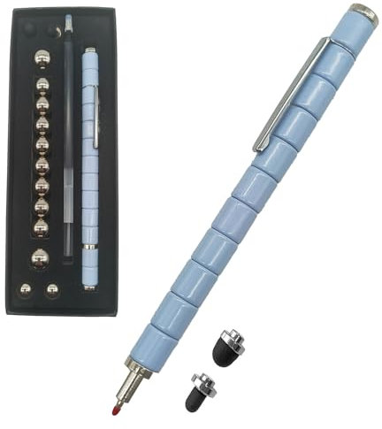 Aionly Fidget Magnetic Pen, Decompression Ballpoint Magnet Pen Birthday Gifts for Men Teen, Christmas Stocking Filler Gift For Teenage Boys Girls, Unique Cool Stuff Gadgets (Light Blue)