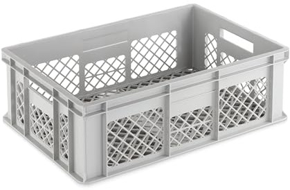 Alpha Paletten & Boxen - Gläserkiste 600x400x200 mm grau