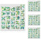 104 Piece Green Butterfly 2 Inch Iron On Heat Transfer Letters Alphabets Fabric Vinyl DIY for Sport Jerseys T Shirts Clothes Slogan Printing Crafts Decoration