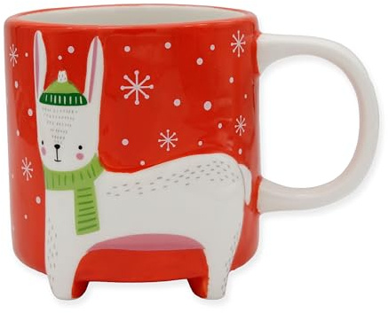 Cute Animal Coffee Mug Winter Edition Rabbit | The Cute Rabbit Mug I XXL Mug Approx. 450 ml I Cute Coffee Mug