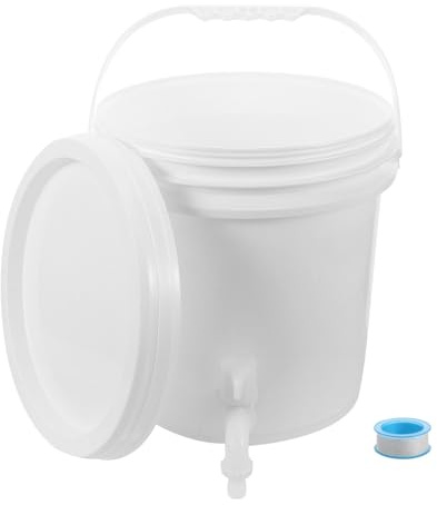 DIYEAH Réservoir d'eau Portable 10 L en Plastique Épais avec Robinet et Bande D'étanchéité, Seau à Eau de Camping Robuste pour Stockage Extérieur et Loisirs en Plein Air
