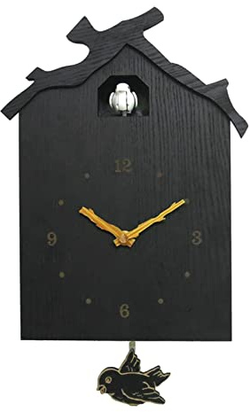 Yunmeryker Orologio in Legno a Forma di Uccello con Cuculo, Decorazione per Pareti della Camera da Letto per Bambini, Ragazzi E Ragazze, con Pendolo
