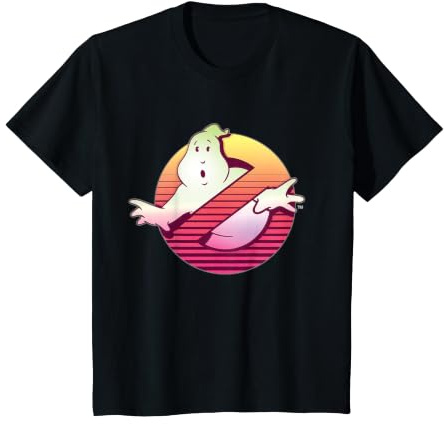 Ghostbusters Synthwave für Kinder, Neo-Logo, 80er-Jahre-Sonnenuntergang, cool T-Shirt