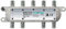 Axing BVE 8-01 BK-8 Fach Signalverteiler mit abnehmbarem Montagesockel