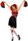 Smiffys Kostüm High School Horror Cheerleader, mit Kleid und Pompons