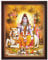 Lord Shiva auf seiner Kuh Nandi in Himlaya, ein Poster Gemälde mit Rahmen für religiöse Hindu-Anbetung