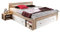 Avanti Trendstore - Futonbett in Eiche San remo/weiß - ca. BHT ca.145x86x204cm