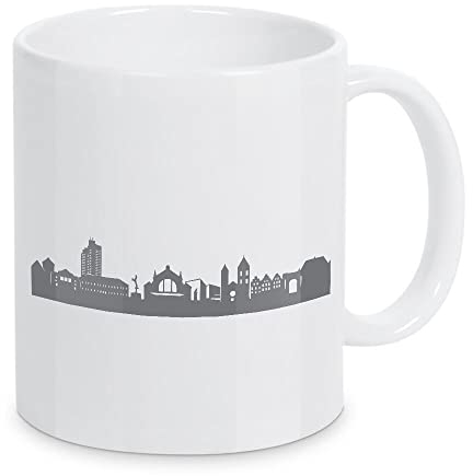 artboxONE Tasse OSNABRÜCK 02 Dunkelgraue Skyline von 44spaces - Kaffeetasse Städte