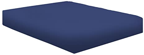 NIYS Luxury Bedding Spannbettlaken, 100 % ägyptische Baumwolle, 40 cm, extra tief, für Einzelbett, Marineblau