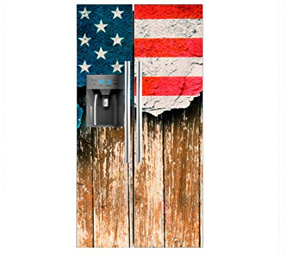 Oedim Kühlschrankaufkleber Aufkleber Klebefolie, amerikanische Flagge, USA, Verschiedene Größen 91x176cm