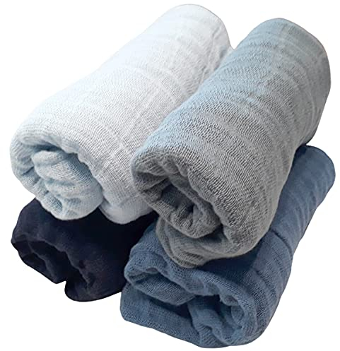 Pippi Mulltücher 4er Pack Spucktücher Biobaumwolle ★ ORGANIC ★ (blue/navy)