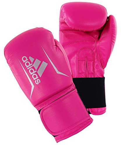 adidas Unisex Jugend Speed 50 Boxhandschuhe, pink/silber, 6 oz EU