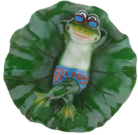 SM SunniMix Künstliche schwimmende Lotus Teichfigur im Garten Teich, Liegend