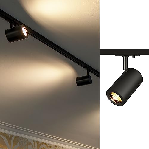 SLV Negro monofásico Enola_B Track Spot, Foco led, proyector, luminaria de Techo, Sistema de Carril, iluminación de Interior / GU10 50 W