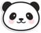 2 x 10cm Cute Panda Face Vinyl Stickers - Cartoon Funny Laptop Sticker #30916 (10cm Wide)