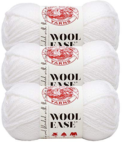 (3pcs) Lion Brand Yarn Wool Yarn White/Multicolor