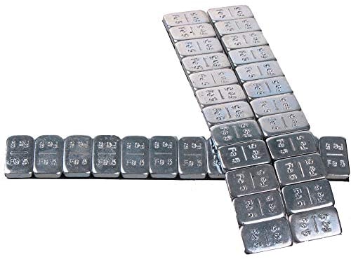 BB-EP Peso adesivo – 4 barrette da 60 grammi (12 x 5 gr.) Peso bilanciamento per cerchi in lega argento lucido – 240 grammi