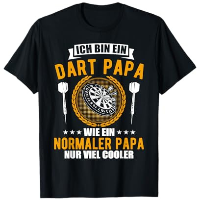 Lustiges Dart Papa Darten Spruch Dartspieler T-Shirt