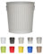 Jinfa | Cubo de basura de metal con asas | Contenedor vintage para interiores, reciclaje | Sin tapa | Gris | Tamaño: L | 36 cm de diámetro, 36,5 cm de altura | Volumen: 35 Litros