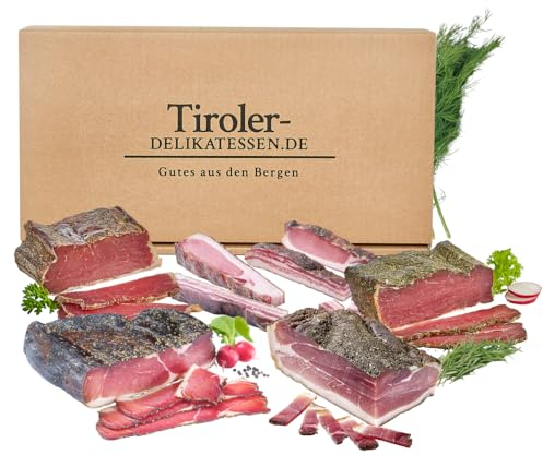Geschenkset Tiroler Speckträume - mit 5 Specksorten aus den Bergen - 1780g - von würzig bis mild