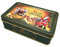 MediMuc Kleine Rechteckdose Merry Christmas - der Deckel zeigt Santa vor vielen Geschenken - Weihnachtsdose - Vol. 0,67l - Maße: (L x B x H): 14,5 x 9,3 x 5,0cm