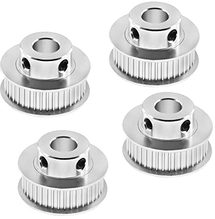 Pamtns GT2 Pulley 4 Stück GT2 Zahnriemenrad Zahnriemenscheibe GT2 Timing Pulley Aluminium Bohrung GT2 Umlenkrolle Aluminium GT2 Zahnriemenscheibe Aluminium GT2 Riemenscheiben Set für 3D Drucker