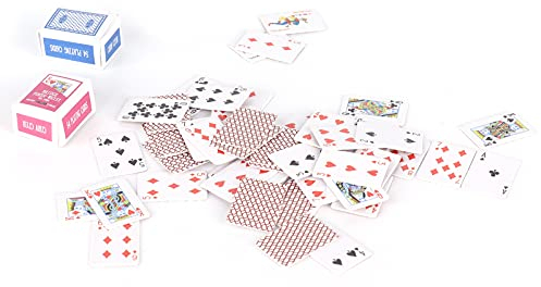 Entatial Puppenhaus-Spielkarten, legierte Mini-Papier-Spielkarten, verschleißfest für Puppenhaus im Maßstab 1/12 für Puppenhaus