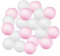 FullBerg 20er Papier Lampions weiß 20cm, Rosa Papierlaterne Lampenschirm Rund Ballform für Hochtzeit Kirche Garten Party Dekoration