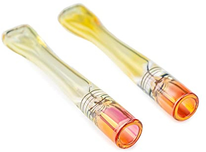 Dr. Watson - Bocchino per sigaretta in Vetro da 9 cm, Bocchino in Vetro Fai-da-te (Set di 2)
