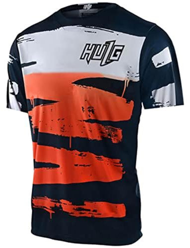 Herren Mountainbike MTB Top Kurzarm Atmungsaktiv Bequem Weich Feuchtigkeitstransport Radtrikot?Kurzarmtrikot Für MTB Rennrad/Multisport/Fitness (style-10,L)