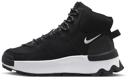 Nike Femme Classic City Boot Sneaker, Black/White-Black, 35.5 EU