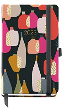 Miquelrius - Jahresplaner 2023 - Tag Seite - Passport Größe 90 x 140 mm - Harter Cover - Genähte Bindung - Spanisch, Englisch und Portugiesisch - Scandi